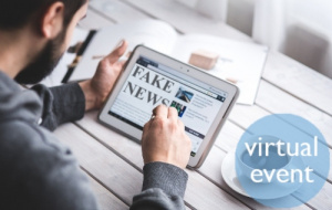 Tablet with fake news article